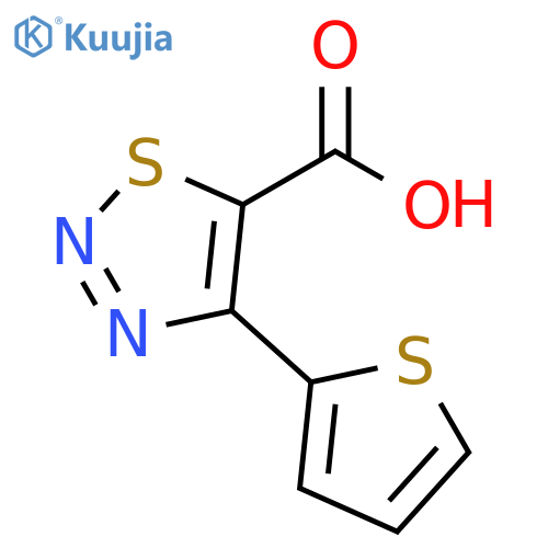 4-(thiophen-2-yl)-1,2,3-thiadiazole-5-carboxylic acid structure
