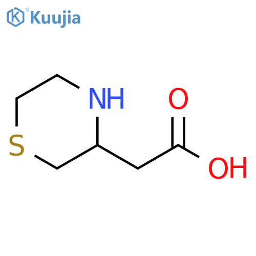 2-(thiomorpholin-3-yl)acetic acid structure