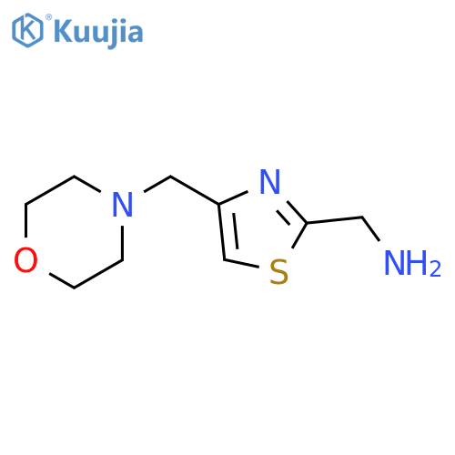 [4-(morpholin-4-ylmethyl)-1,3-thiazol-2-yl]methanamine structure