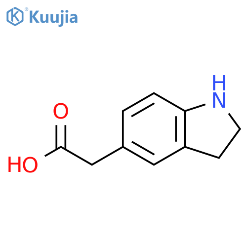 2-(2,3-dihydro-1H-indol-5-yl)acetic acid structure
