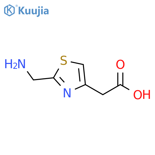 2-2-(aminomethyl)-1,3-thiazol-4-ylacetic acid structure