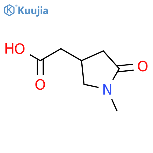 2-(1-methyl-5-oxopyrrolidin-3-yl)acetic acid structure