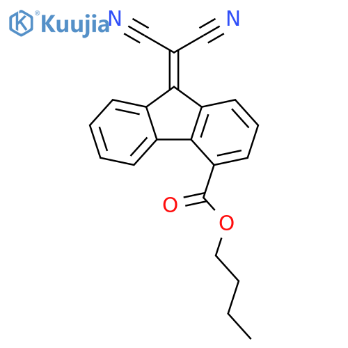 9H-Fluorene-4-carboxylic acid, 9-(dicyanomethylene)-, butyl ester structure