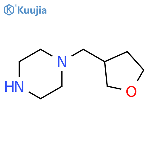 1-[(oxolan-3-yl)methyl]piperazine structure