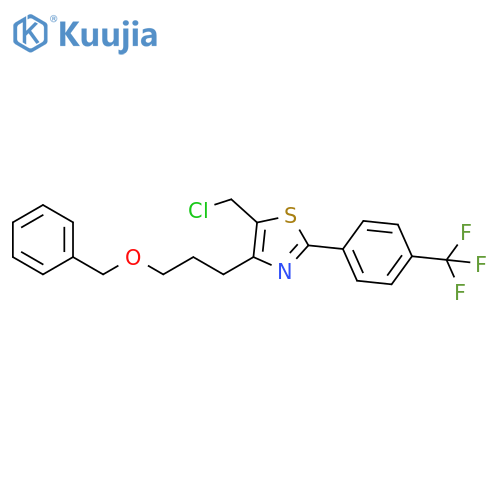 5-(Chloromethyl)-4-[3-(phenylmethoxy)propyl]-2-[4-(trifluoromethyl)phenyl]thiazole structure