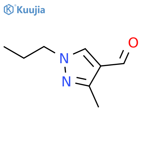 3-Methyl-1-propyl-1H-pyrazole-4-carbaldehyde structure