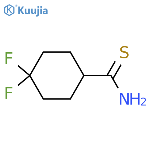 4,4-difluorocyclohexane-1-carbothioamide structure