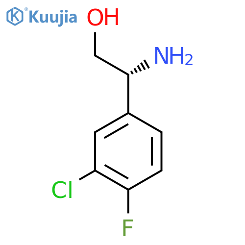 (2R)-2-amino-2-(3-chloro-4-fluorophenyl)ethan-1-ol structure