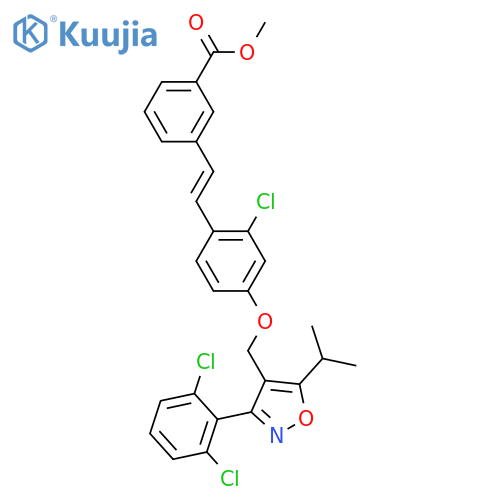 (E)-Methyl 3-(2-chloro-4-((3-(2,6-dichlorophenyl)-5-isopropylisoxazol-4-yl)methoxy)styryl)benzoate structure
