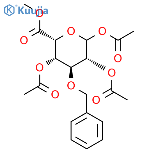 L-Idopyranuronic acid,3-O-(phenylmethyl)-, methyl ester, triacetate (9CI) structure