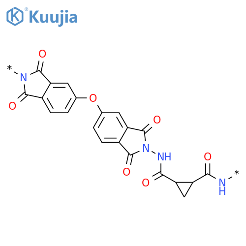 Poly[(1,3-dihydro-1,3-dioxo-2H-isoindole-2,5-diyl)oxy(1,3-dihydro-1,3-dioxo-2H-isoindole-5,2-diyl)iminocarbonyl-1,2-cyclopropanediylcarbonylimino] structure