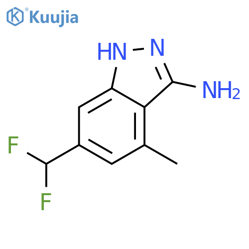 1H-INDAZOL-3-AMINE, 6-(DIFLUOROMETHYL)-4-METHYL- structure