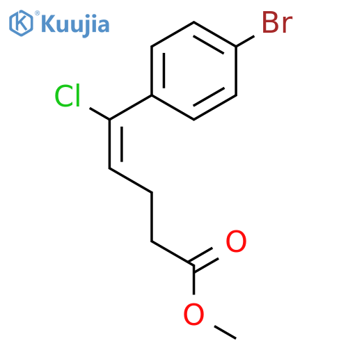 4-Pentenoic acid, 5-(4-bromophenyl)-5-chloro-, methyl ester, (E)- structure