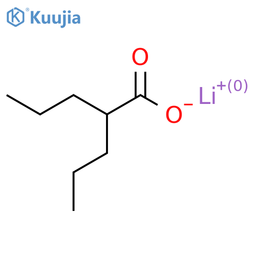 2,2-Di-n-propylacetic acid lithium salt structure