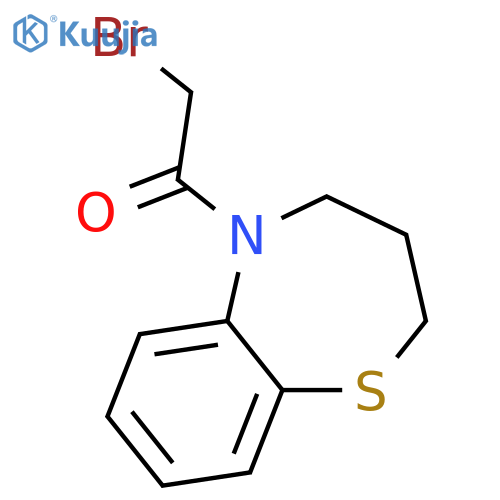 1,5-Benzothiazepine, 5-(bromoacetyl)-2,3,4,5-tetrahydro- structure