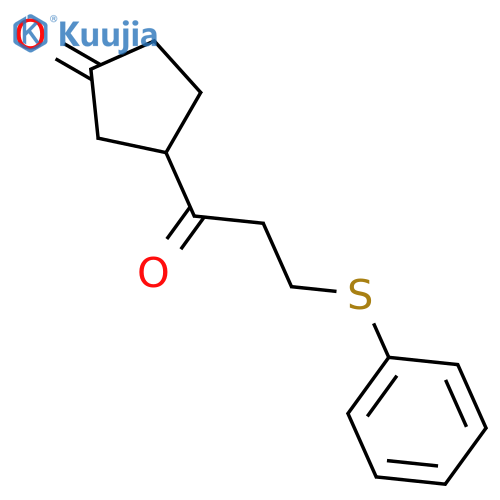 Cyclopentanone, 3-[1-oxo-3-(phenylthio)propyl]- structure