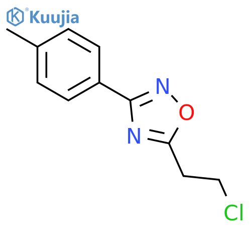 5-(2-chloroethyl)-3-(4-methylphenyl)-1,2,4-oxadiazole structure