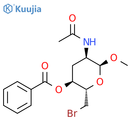 Methyl 2-(Acetylamino)-6-bromo-2,3,6-trideoxy-α-D-ribo-hexopyranoside 4-Benzoate structure
