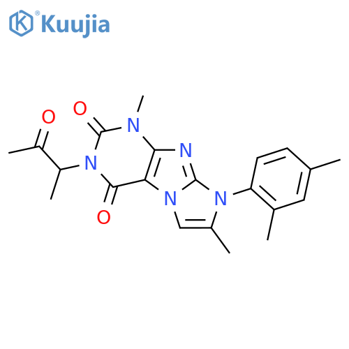 8-(2,4-dimethylphenyl)-1,7-dimethyl-3-(3-oxobutan-2-yl)-1H,2H,3H,4H,8H-imidazo1,2-gpurine-2,4-dione structure