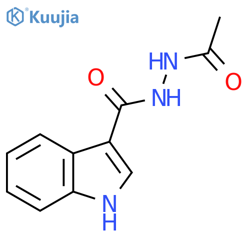 N'-acetyl-1H-indole-3-carbohydrazide structure