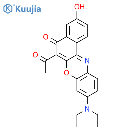 6-Acetyl-9-(diethylamino)-5H-benzo[a]phenoxazine-3,5(12H)-dione structure