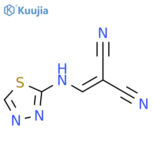 2-[(1,3,4-thiadiazol-2-ylamino)methylidene]propanedinitrile structure