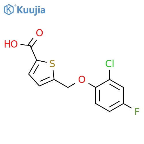 5-(2-chloro-4-fluorophenoxy)methylthiophene-2-carboxylic acid structure
