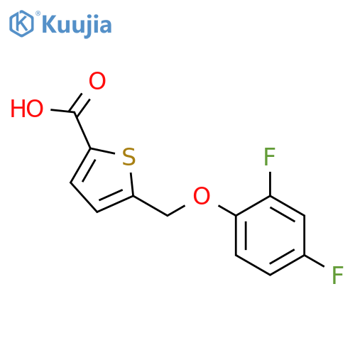 5-(2,4-difluorophenoxy)methylthiophene-2-carboxylic acid structure