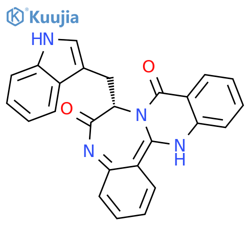 Quinazolino[3,2-d][1,4]benzodiazepine-6,9(5H,7H)-dione,7-(1H-indol-3-ylmethyl)-, (7S)- structure