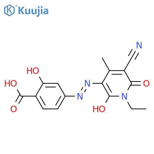 Benzoic  acid,  4-[2-(5-cyano-1-ethyl-1,6-dihydro-2-hydroxy-4-methyl-6-oxo-3-pyridinyl)diazenyl]-2-hydroxy- structure
