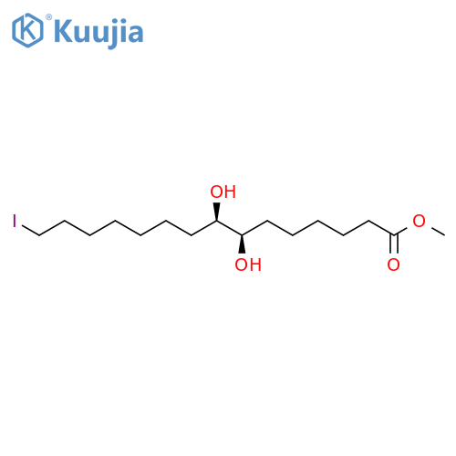 Pentadecanoic acid, 7,8-dihydroxy-15-iodo-, methyl ester, (R*,R*)- structure