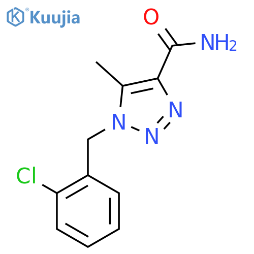 1-(2-chlorophenyl)methyl-5-methyl-1H-1,2,3-triazole-4-carboxamide structure