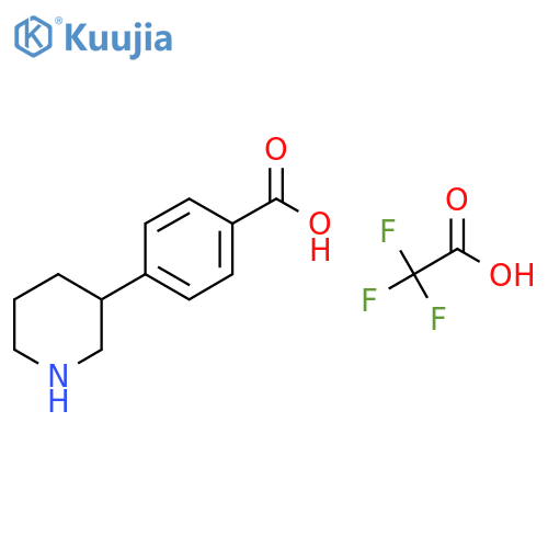 2,2,2-Trifluoroacetic acid compound with 4-(piperidin-3-yl)benzoic acid (1:1) structure