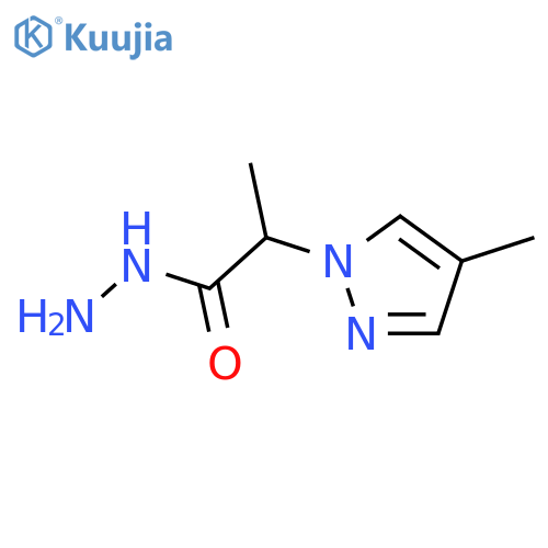 2-(4-methyl-1H-pyrazol-1-yl)propanehydrazide structure