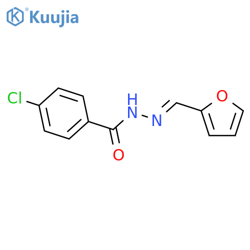 Benzoicacid, 4-chloro-, 2-(2-furanylmethylene)hydrazide structure