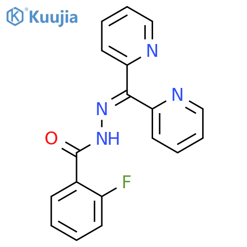 Benzoic acid, 2-fluoro-, (di-2-pyridinylmethylene)hydrazide structure