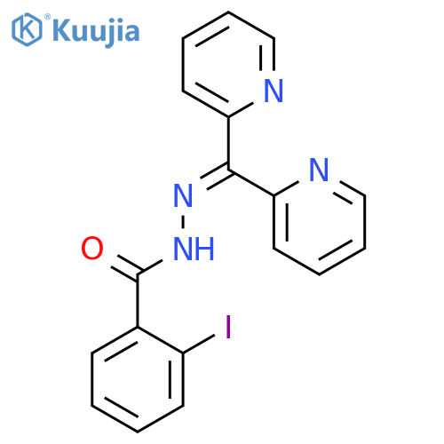 Benzoic acid, 2-iodo-, (di-2-pyridinylmethylene)hydrazide structure