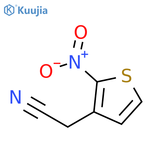 2-(2-nitrothiophen-3-yl)acetonitrile structure
