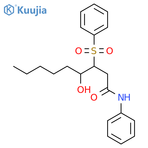 Nonanamide, 4-hydroxy-N-phenyl-3-(phenylsulfonyl)- structure