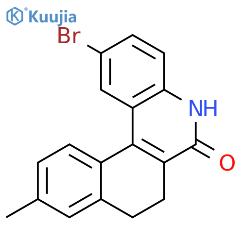 Benzo[k]phenanthridin-6(5H)-one, 2-bromo-7,8-dihydro-10-methyl- structure