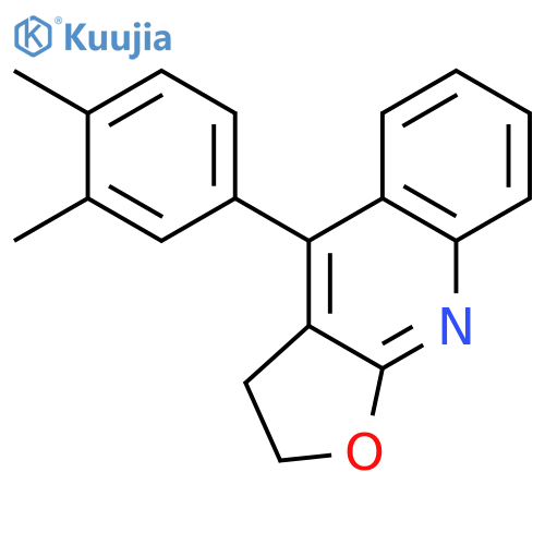 Furo[2,3-b]quinoline, 4-(3,4-dimethylphenyl)-2,3-dihydro- structure