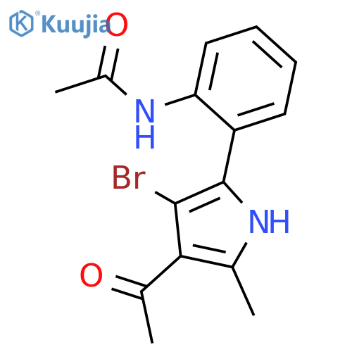 Acetamide, N-[2-(4-acetyl-3-bromo-5-methyl-1H-pyrrol-2-yl)phenyl]- structure