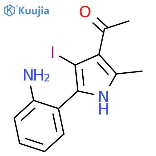 Ethanone, 1-[5-(2-aminophenyl)-4-iodo-2-methyl-1H-pyrrol-3-yl]- structure