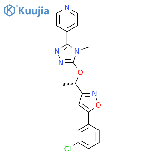 4-[5-[(1S)-1-[5-(3-Chlorophenyl)-3-isoxazolyl]ethoxy]-4-methyl-4H-1,2,4-triazol-3-yl]pyridine structure