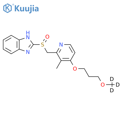 2-[(3-Methyl-4-{3-[(~2~H_3_)methyloxy]propoxy}pyridin-2-yl)methanesulfinyl]-1H-benzimidazole structure