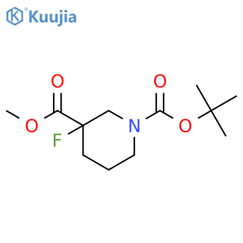 1-Tert-butyl 3-methyl 3-fluoropiperidine-1,3-dicarboxylate structure