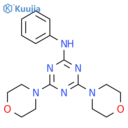 2-Anilino-4,6-di(4-morpholinyl)-1,3,5-triazine structure