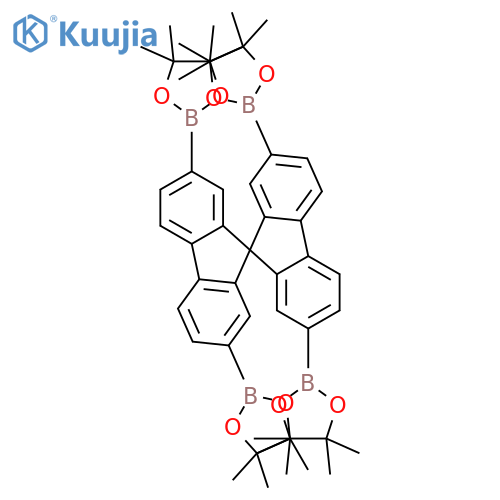 1,3,2-Dioxaborole, 2,2',2'',2'''-(9,9'-spirobi[9H-fluorene]-2,2',7,7'-tetrayl)tetrakis[4,4,5,5-tetramethyl- structure