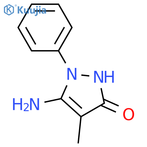 5-Amino-4-methyl-1-phenyl-1,2-dihydro-pyrazol-3-one structure