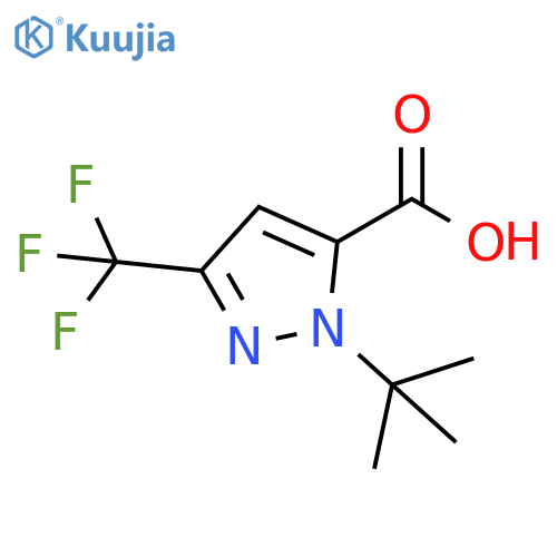 1-tert-butyl-3-(trifluoromethyl)-1H-pyrazole-5-carboxylic acid structure